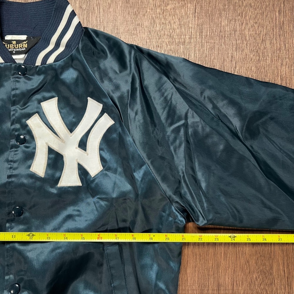 Vintage Auburn Sportswear New York Yankees Varsity Jacket Navy Blue Small USA - Picture 7 of 10